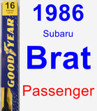 Passenger Wiper Blade for 1986 Subaru Brat - Premium