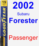 Passenger Wiper Blade for 2002 Subaru Forester - Premium