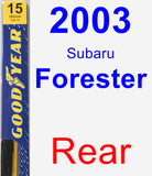 Rear Wiper Blade for 2003 Subaru Forester - Premium