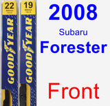 Front Wiper Blade Pack for 2008 Subaru Forester - Premium