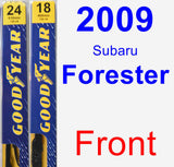Front Wiper Blade Pack for 2009 Subaru Forester - Premium
