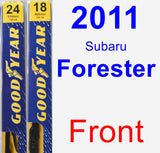 Front Wiper Blade Pack for 2011 Subaru Forester - Premium