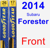 Front Wiper Blade Pack for 2014 Subaru Forester - Premium