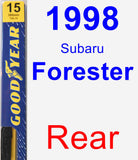 Rear Wiper Blade for 1998 Subaru Forester - Premium