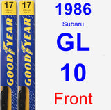 Front Wiper Blade Pack for 1986 Subaru GL-10 - Premium