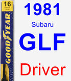 Driver Wiper Blade for 1981 Subaru GLF - Premium