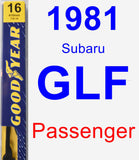 Passenger Wiper Blade for 1981 Subaru GLF - Premium