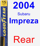 Rear Wiper Blade for 2004 Subaru Impreza - Premium