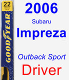 Driver Wiper Blade for 2006 Subaru Impreza - Premium