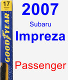 Passenger Wiper Blade for 2007 Subaru Impreza - Premium