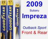 Front & Rear Wiper Blade Pack for 2009 Subaru Impreza - Premium