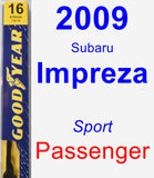 Passenger Wiper Blade for 2009 Subaru Impreza - Premium