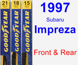 Front & Rear Wiper Blade Pack for 1997 Subaru Impreza - Premium