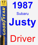 Driver Wiper Blade for 1987 Subaru Justy - Premium