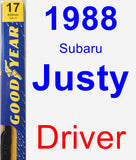 Driver Wiper Blade for 1988 Subaru Justy - Premium