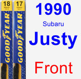 Front Wiper Blade Pack for 1990 Subaru Justy - Premium