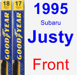 Front Wiper Blade Pack for 1995 Subaru Justy - Premium