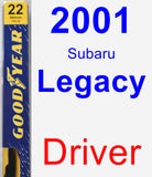 Driver Wiper Blade for 2001 Subaru Legacy - Premium