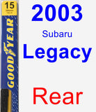 Rear Wiper Blade for 2003 Subaru Legacy - Premium