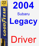 Driver Wiper Blade for 2004 Subaru Legacy - Premium