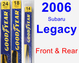 Front & Rear Wiper Blade Pack for 2006 Subaru Legacy - Premium