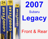 Front & Rear Wiper Blade Pack for 2007 Subaru Legacy - Premium