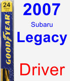 Driver Wiper Blade for 2007 Subaru Legacy - Premium