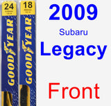 Front Wiper Blade Pack for 2009 Subaru Legacy - Premium