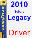 Driver Wiper Blade for 2010 Subaru Legacy - Premium