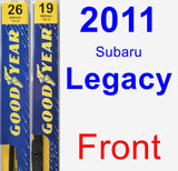 Front Wiper Blade Pack for 2011 Subaru Legacy - Premium