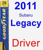 Driver Wiper Blade for 2011 Subaru Legacy - Premium