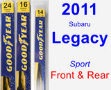 Front & Rear Wiper Blade Pack for 2011 Subaru Legacy - Premium