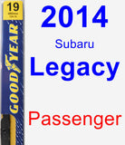 Passenger Wiper Blade for 2014 Subaru Legacy - Premium