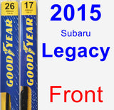 Front Wiper Blade Pack for 2015 Subaru Legacy - Premium