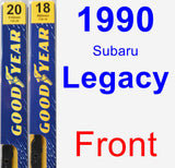 Front Wiper Blade Pack for 1990 Subaru Legacy - Premium