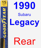 Rear Wiper Blade for 1990 Subaru Legacy - Premium