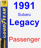 Passenger Wiper Blade for 1991 Subaru Legacy - Premium