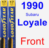 Front Wiper Blade Pack for 1990 Subaru Loyale - Premium