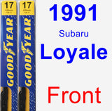 Front Wiper Blade Pack for 1991 Subaru Loyale - Premium