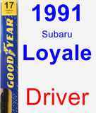 Driver Wiper Blade for 1991 Subaru Loyale - Premium