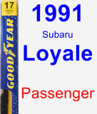 Passenger Wiper Blade for 1991 Subaru Loyale - Premium