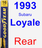 Rear Wiper Blade for 1993 Subaru Loyale - Premium