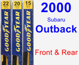 Front & Rear Wiper Blade Pack for 2000 Subaru Outback - Premium