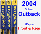 Front & Rear Wiper Blade Pack for 2004 Subaru Outback - Premium