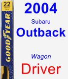 Driver Wiper Blade for 2004 Subaru Outback - Premium