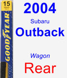 Rear Wiper Blade for 2004 Subaru Outback - Premium