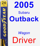 Driver Wiper Blade for 2005 Subaru Outback - Premium