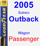 Passenger Wiper Blade for 2005 Subaru Outback - Premium