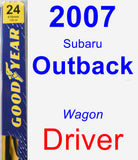 Driver Wiper Blade for 2007 Subaru Outback - Premium