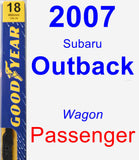 Passenger Wiper Blade for 2007 Subaru Outback - Premium